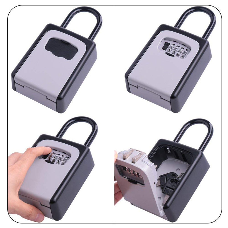 4-Digit Key Lock Box Combination Password Lock Box... - Vicedeal